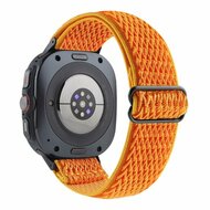 Elastische solo loop nylon bandje - Oranje - Samsung Galaxy Watch 8 Classic - 46mm