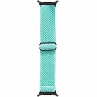 Elastische solo loop nylon bandje - Turquoise - Samsung Galaxy Watch 8 Classic - 46mm