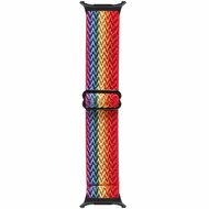 Elastische solo loop nylon bandje - Regenboog - Samsung Galaxy Watch 8 Classic - 46mm