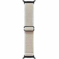 Elastische solo loop nylon bandje - Beige - Samsung Galaxy Watch 8 Classic - 46mm