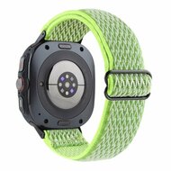 Elastische solo loop nylon bandje - Neon groen / geel - Samsung Galaxy Watch 8 Classic - 46mm