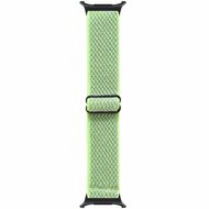 Elastische solo loop nylon bandje - Neon groen / geel - Samsung Galaxy Watch 8 Classic - 46mm