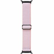 Elastische solo loop nylon bandje - Roze - Samsung Galaxy Watch 8 Classic - 46mm