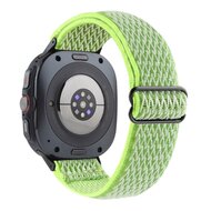 Elastische solo loop nylon bandje - Neon groen / geel - Samsung Galaxy Watch 8 - 40mm / 44mm