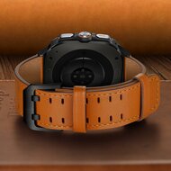 Leren band met twin gesp - Lichtbruin - Samsung Galaxy Watch 8 - 40mm / 44mm