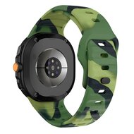 Wave siliconen band - Camouflage groen - Samsung Galaxy Watch 8 - 40mm / 44mm
