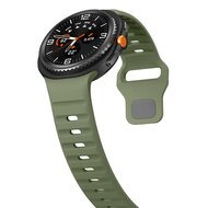 Wave siliconen band - Donkergroen - Samsung Galaxy Watch 8 - 40mm / 44mm