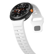 Wave siliconen band - Wit - Samsung Galaxy Watch 8 - 40mm / 44mm