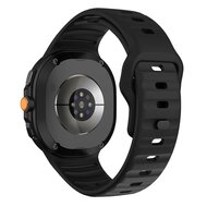 Wave siliconen band - Zwart - Samsung Galaxy Watch 8 - 40mm / 44mm