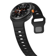 Wave siliconen band - Zwart - Samsung Galaxy Watch 8 - 40mm / 44mm