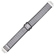 FitBit Inspire 2 &amp; Ace 3 Elastische solo loop nylon bandje - Zwart / wit