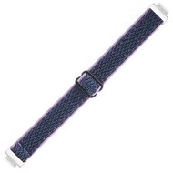 FitBit Inspire 2 &amp; Ace 3 Elastische solo loop nylon bandje - Donkerblauw met paars