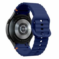 Wave Sportband - Maat: S/M - Donkerblauw -  Samsung Galaxy Watch 4 - 40mm &amp; 44mm