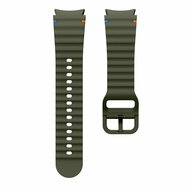 Wave Sportband - Maat: S/M - Donkergroen -  Samsung Galaxy Watch 4 - 40mm &amp; 44mm