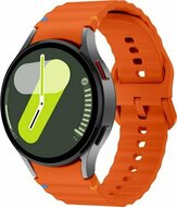 Wave Sportband - Maat: S/M - Oranje -  Samsung Galaxy Watch 4 - 40mm &amp; 44mm