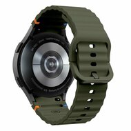Wave Sportband - Maat: S/M - Donkergroen -  Samsung Galaxy Watch 7 - 40mm / 44mm &amp; Watch FE