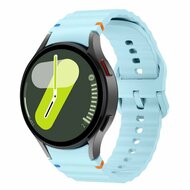 Wave Sportband - Maat: S/M - Lichtblauw -  Samsung Galaxy Watch 7 - 40mm / 44mm &amp; Watch FE