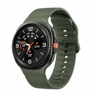 Soft siliconen band - Maat: S/M - Leger groen - Samsung Galaxy Watch 8 Classic - 46mm