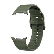 Soft siliconen band - Maat: S/M - Leger groen - Samsung Galaxy Watch 8 - 40mm / 44mm