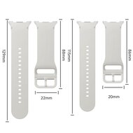 Soft siliconen band - Maat: S/M - Lichtblauw - Samsung Galaxy Watch 8 - 40mm / 44mm