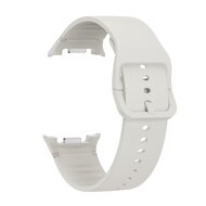 Soft siliconen band - Maat: S/M - Roomwit - Samsung Galaxy Watch 8 - 40mm / 44mm