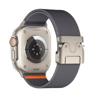 Nylon bandje met Parachute sluiting - Donkergrijs - Geschikt voor Apple Watch 38mm / 40mm / 41mm / 42mm