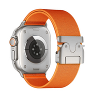 Nylon bandje met Parachute sluiting - Oranje - Geschikt voor Apple Watch 38mm / 40mm / 41mm / 42mm