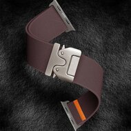 Nylon bandje met Parachute sluiting - Donkerpaars - Geschikt voor Apple Watch 44mm / 45mm&nbsp;/ 46mm / 49mm