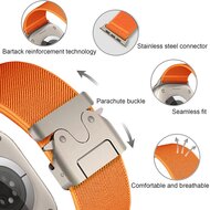 Nylon bandje met Parachute sluiting - Donkergrijs - Geschikt voor Apple Watch 44mm / 45mm&nbsp;/ 46mm / 49mm