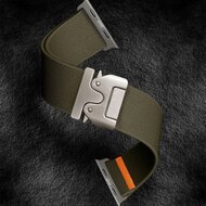 Nylon bandje met Parachute sluiting - Donkergroen - Geschikt voor Apple Watch 44mm / 45mm&nbsp;/ 46mm / 49mm