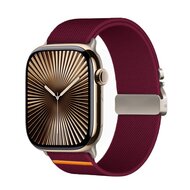 Nylon bandje met Parachute sluiting - Bordeaux - Geschikt voor Apple Watch 44mm / 45mm&nbsp;/ 46mm / 49mm