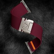 Nylon bandje met Parachute sluiting - Bordeaux - Geschikt voor Apple Watch 44mm / 45mm&nbsp;/ 46mm / 49mm