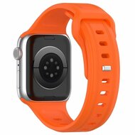 Square siliconen band - Oranje - Geschikt voor Apple Watch 38mm / 40mm / 41mm / 42mm