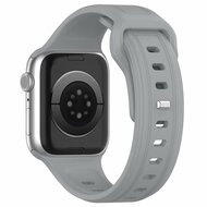 Square siliconen band - Grijs - Geschikt voor Apple Watch 38mm / 40mm / 41mm / 42mm