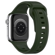 Square siliconen band - Donkergroen - Geschikt voor Apple Watch 44mm / 45mm&nbsp;/ 46mm / 49mm