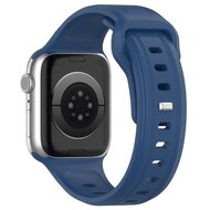 Square siliconen band - Donkerblauw - Geschikt voor Apple Watch 44mm / 45mm&nbsp;/ 46mm / 49mm