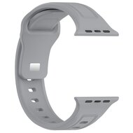 Square siliconen band - Grijs - Geschikt voor Apple Watch 44mm / 45mm&nbsp;/ 46mm / 49mm