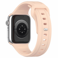 Square siliconen band - Zandroze - Geschikt voor Apple Watch 44mm / 45mm&nbsp;/ 46mm / 49mm