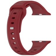Square siliconen band - Bordeaux - Geschikt voor Apple Watch 44mm / 45mm&nbsp;/ 46mm / 49mm