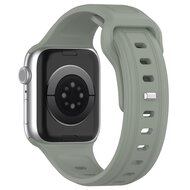 Square siliconen band - Grijsgroen licht - Geschikt voor Apple Watch 44mm / 45mm&nbsp;/ 46mm / 49mm