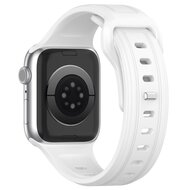 Square siliconen band - Wit - Geschikt voor Apple Watch 44mm / 45mm&nbsp;/ 46mm / 49mm