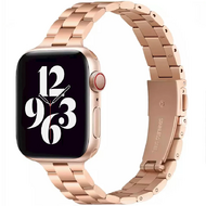 Stalen slim fit schakelband - Ros&eacute; goud - Geschikt voor Apple watch 38mm / 40mm / 41mm / 42mm