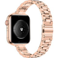 Stalen slim fit schakelband - Ros&eacute; goud - Geschikt voor Apple watch 38mm / 40mm / 41mm / 42mm