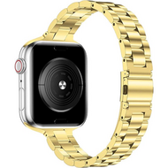 Stalen slim fit schakelband - Goud - Geschikt voor Apple watch 44mm / 45mm&nbsp;/ 46mm / 49mm