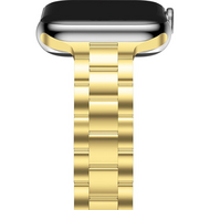 Stalen slim fit schakelband - Goud - Geschikt voor Apple watch 44mm / 45mm&nbsp;/ 46mm / 49mm