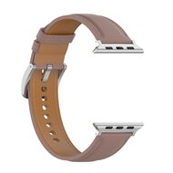 Luxe leren bandje - Oudroze - Geschikt voor Apple Watch 38mm / 40mm / 41mm / 42mm