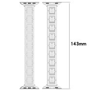 Slim Stainless steel quick-release band (small) - Zilver met goud - Geschikt voor Apple watch 38mm / 40mm / 41mm / 42mm