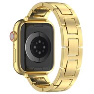 Slim Stainless steel quick-release band (small) - Goud - Geschikt voor Apple watch 38mm / 40mm&nbsp;/ 41mm / 42mm