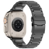 Titanium H-type schakelband  - Zwart - Geschikt voor Apple Watch 44mm / 45mm / 46mm / 49mm