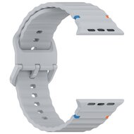 Wave sportband - Grijs - Geschikt voor Apple Watch 38mm / 40mm / 41mm / 42mm